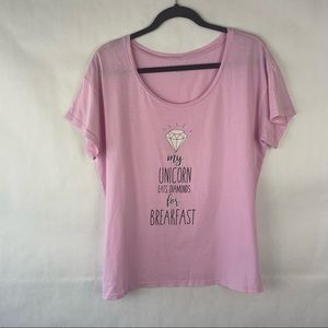 Xhilaration Graphic Sleep Shirt Pink Size L